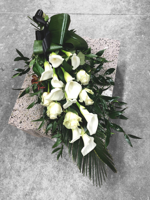 Funeral bouquet made from freshly cut flowers