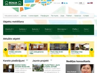 Realia Property SIA, nekustamo īpasumu vērtēšana webpage