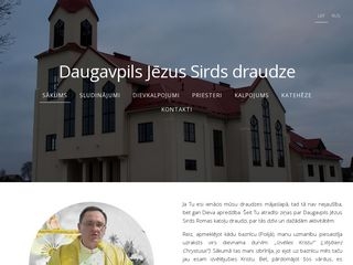 Daugavpils Jēzus Sirds Romas katoļu baznīca Вебсайт