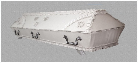 Balts drapēts zārksДрапированные гробы