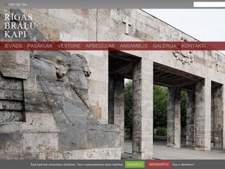 Rīgas Brāļu kapi webpage