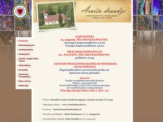 Āraišu Evaņģēliski luteriskā draudze webpage