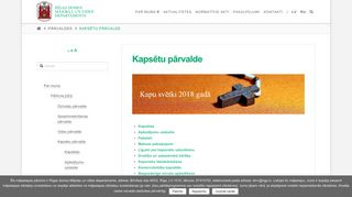 Rīgas domes Mājokļu un vides departamenta Kapsētu pārvalde Mājaslapa