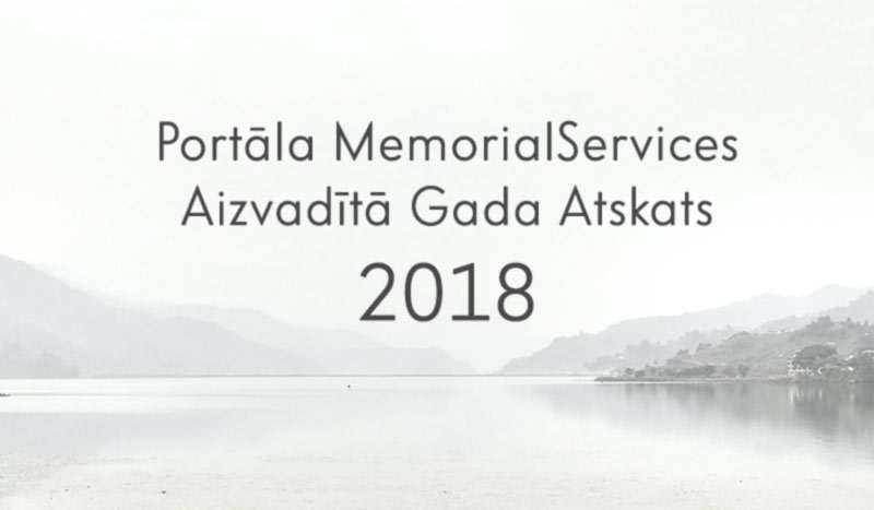 Portāla MemorialServices aizvadītā gada atskats - 2018