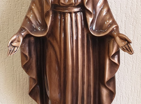 Bronze statuette of Mary.