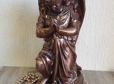 Bronze angel statuette
