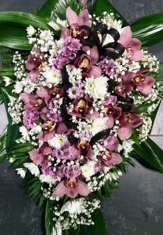 штраус с орхидеями.jpgFuneral bouquet №45.