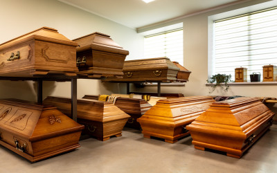 Wooden coffins 