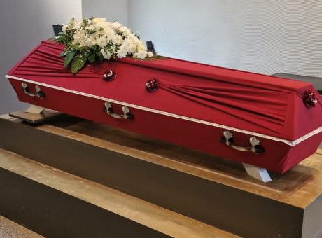  Draped Coffin