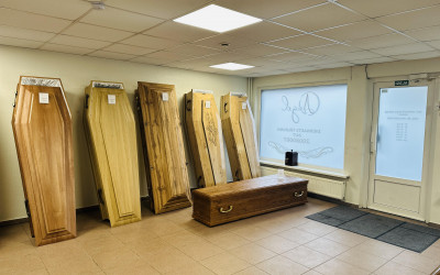 Wood coffins  in Jurmala.