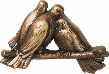 Bronzas plāksnītes ar putniem