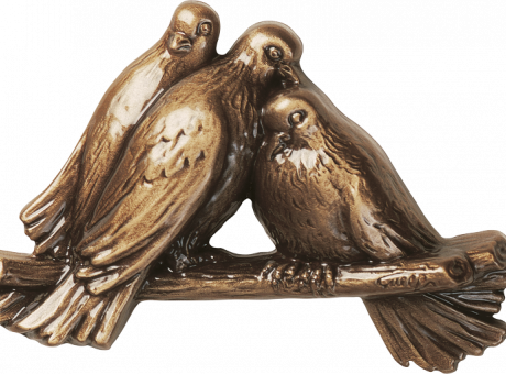 Bronze plates with birds