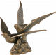 Bronze bird figures 