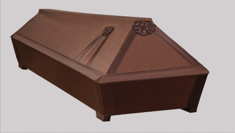 Drapēts zārkswooden casket – draped