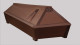 wooden casket – draped Drapēts zārks