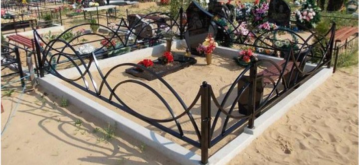 Металлические оградки для могильных участков
