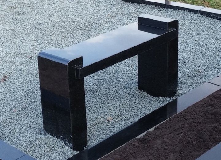 Granite grave bench