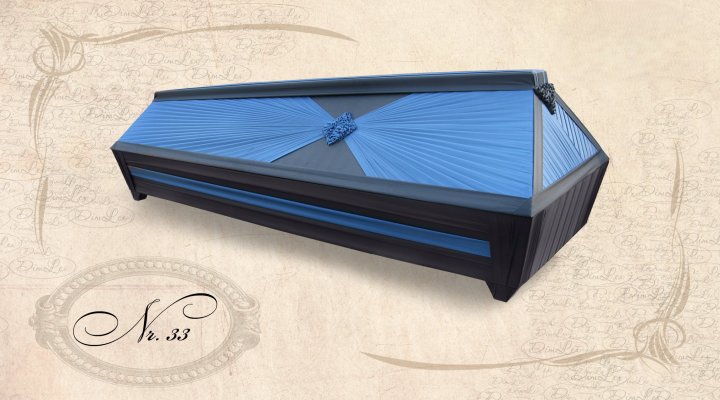 Draped wooden coffin Nr.33