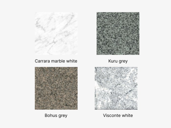 SoulGarden — white and grey granite types