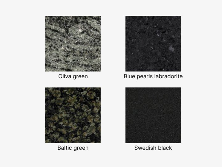 SoulGarden — dark, black, and green granite types