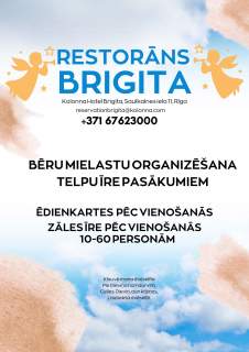 Ēdienu karte — Restorāns Brigita