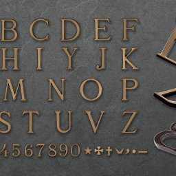 Preview image for  Буквы и цифры Romano Bronzo