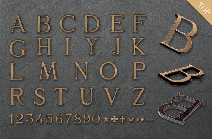 Буквы и цифры Romano Bronzo